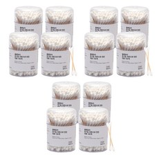 올웨일리 국산 오가닉 면봉 이탈리아 코튼, 100개입, 12개