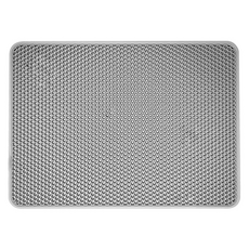 萌貝 આ 網格雙層貓砂墊 灰色 EVA材質, 超大款 90 x 60cm, 1個