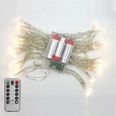 대한 벽 인테리어 크리스마스 장식 줄 LED 캠핑 감성 파티 트리 전구 조명 40구 6M, 옐로우