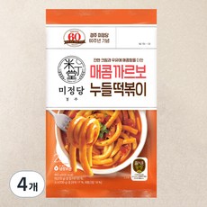 즐거운동행 미정당 매콤까르보 누들떡볶이 2인분, 400g, 4개