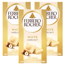 FERRERO ROCHER 金莎 金莎榛果白巧克力片, 3盒, 90g