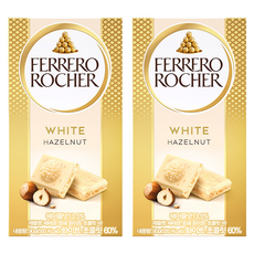 FERRERO ROCHER 金莎 金莎榛果白巧克力片, 2盒, 90g