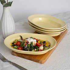 LaCeramique Le Plateau陶瓷橢圓盤, 香櫞黃, 1組