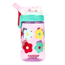 Contigo Gizmo Sip 兒童卡通水壺直飲杯, 小花款, 414ml, 1個