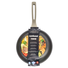 sambonet Silver Force 平底鍋/28cm，本體：鋁/四層銀離子礦物不沾塗層，歐洲鍋具安全規範，不含PFOA，重金屬, 1個