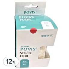 POVIS 수성 스테럴 플렉스 압박용 밴드 8cm x 4m, 1개입, 12개