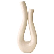 美濃燒 白流造型花器-日本製, 徑寬2 x 底寬10.5 x 高27cm, 白色