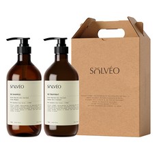 SOLVEO黑胜肽強健髮根洗髮精 1000ml+護髮乳 1000ml禮盒組, 1組