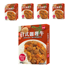 聯夏 日式咖哩牛, 15種秘制辛香料 慢炒洋蔥的濃醇甘甜, 200g, 6盒