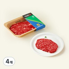 농협경제지주 더한점 등심 1+등급 숙성등심 구이용 (냉장), 4개, 200g