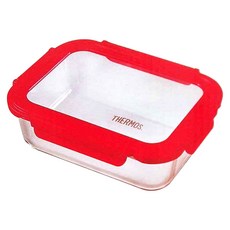 THERMOS 膳魔師 耐熱玻璃保鮮盒 1520ml, Z-GFC1520R-RED 23 x 17 x 7.5cm, 1個