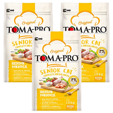 TOMA-PRO 優格 高齡貓 乾飼料, 1.5kg, 3袋, 雞肉配方