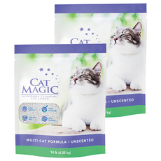 CAT MAGIC 魔淨貓 奇幻魔力紫貓砂 多貓配方 無香味 14磅, 6.35kg, 2包