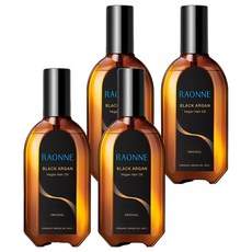 [비건뷰티] 라온느 블랙 아르간 헤어오일, 100ml, 4개