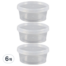 UH홈데코 그릭 요거트 밀폐소분 쿠키 스크류용기, 6개, 5호 260ml