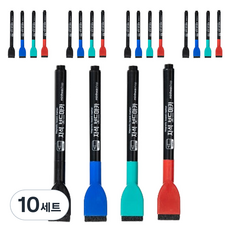 minhwashop 磁性白板筆組 I230014A, 紅色, 綠色, 藍色, 黑色, 10套