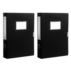 白色控的收納 保單收納資料夾 A4資料夾/1個 厚度3.5CM 黑色, 2入