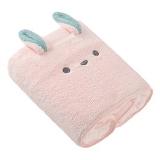 萌寵珊瑚絨大浴巾 140x70cm, 顏色隨機, 1條