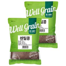 웰그레인 렌틸콩, 1kg, 2개