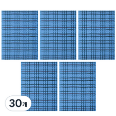 Songwol 松月 夏芙蓮 格紋去角質巾, 藍色, 30個