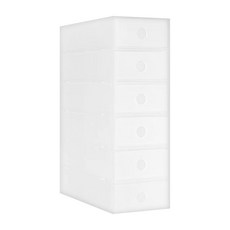 品屋 6小抽屜自由收納盒 24 x 10.8 x 32 cm 磨砂材質, 豎B款, 1個