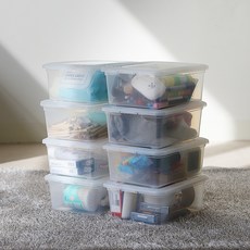 IRIS OHYAMA 愛麗思歐雅瑪 韓國製造多功能收納箱 CLC-4, 透明, 3.5L, 8個