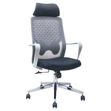 colorplay 玩色系 日光生活館 人體工學辦公椅 附頭枕 EL-60, 灰色, 全椅長(118~124cm)