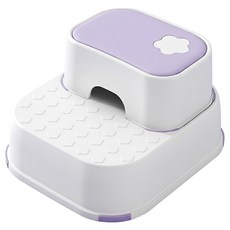 階梯椅墊腳凳 浴室凳 兒童階梯椅, 紫色 + 白色