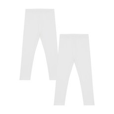 JumpingChickpea 兒童羅紋彈性基本款九分內搭褲 2件組