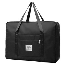 防潑水大容量行李袋, 耐磨耐用, Black, 50 x 56 x 25 cm