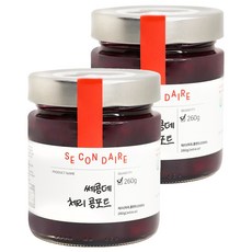 SECONDAIRE 無糖櫻桃糖漬水果, 2個, 260g