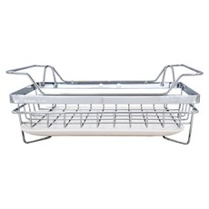 DAY&DAY 日日家居 海綿置物架 #304不鏽鋼附滴水盤吸盤 W225*D125*H85MM, 銀色, 1個