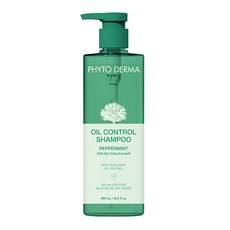 PHYTO DERMA 朵蔓 草本控油薄荷洗髮精 油性頭皮適用 含涼爽薄荷和迷迭香 深層清潔頭皮, 490ml, 1瓶