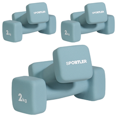 스포틀러 네오프렌 미용아령, 6개, 2kg