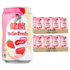 金車 健酪 乳酸飲料 草莓酪酪, 48個, 320ml