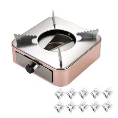 비타씨앤시 미니화로 스토브 스틸워머 + 라온 에탄올 고체연료 20g x 10p 세트, 핑크(워머), 1세트