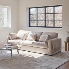 레이디가구 소노 패브릭 모듈 4인용 소파 + 쿠션 5p 세트 방문설치, 오트밀