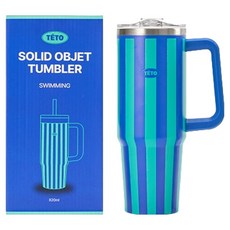Teto Solid Objet保溫杯, 820毫升, 條紋游泳, 1個