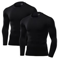 ARMEDES 男款長袖素色瑜珈登山騎行健行底層衣內搭衣上衣 2件組 AR-52