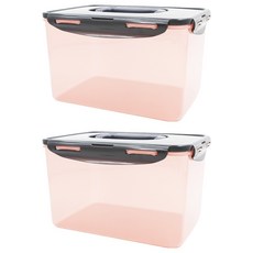 LocknLock 樂扣樂扣 新款泡菜專用密封保鮮盒 粉色, 4.5L, 2個
