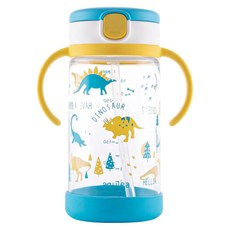 Richell 利其爾 AQ水杯 含底座 7個月以上, 320ml, 1個, 恐龍世界