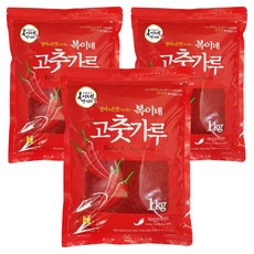 복이네먹거리 중국산 거친 고추가루 보통맛 물고추용, 1kg, 3개