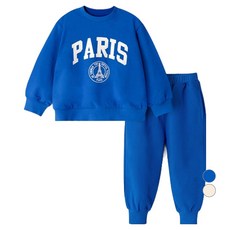 unifriend 兒童款 Paris 九分上學服 大學T 上下裝套組