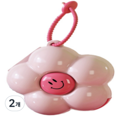 라온템 플라워 휴대용 약 소분통 핑크, 2개