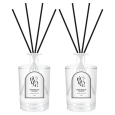 바이향 홈 디퓨저 + 리드스틱 4p 세트, 딥블랙체리, 500ml, 2세트