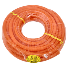 CHUN YUAN 泉原 家庭用水管 軟管 足4分7 特厚2mm 60尺, 1條, 橘色