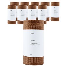 퓨어썬데이 선우랜드 뽀드득 일회용수세미 양면 60p, 브라운, 60개, 10개