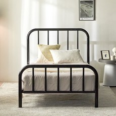 웰퍼니쳐 뽐므 스틸 침대 프레임 단품 방문설치, 블랙