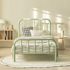 웰퍼니쳐 뽐므 스틸 침대 프레임 단품 방문설치, 민트