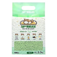 SPARKLES 環保極細豆腐貓砂, 綠茶, 2.5kg, 1包